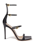 Ribbon 105 Uptown Patent Leather Multi Ankle Strap Sandals